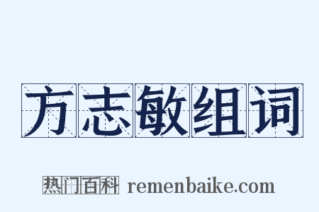 方志敏组词是什么意思的图片